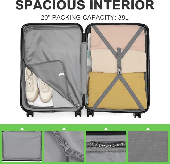 Kono - interior con separador y cintas de sujeción