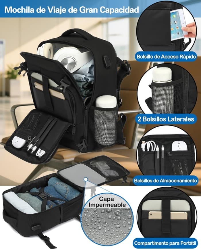 Klostain - con múltiples bolsillos y compartimientos