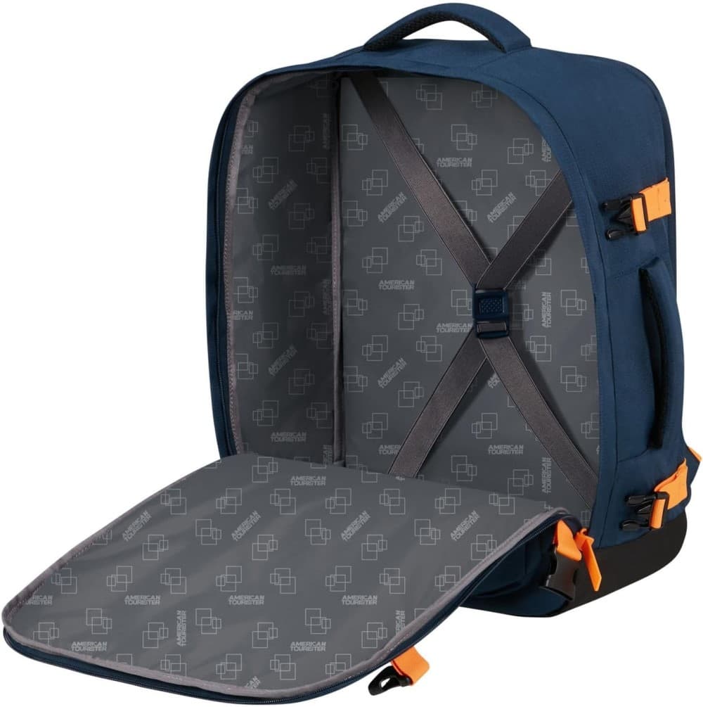 American Tourister - mochila de cabina 45x36x20 interior con cintas de sujeción